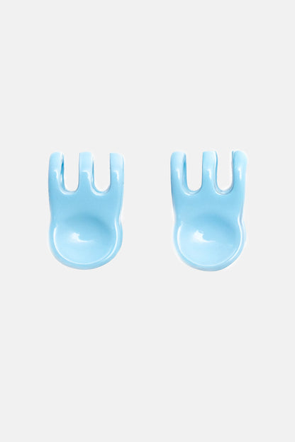 Mini Claw Clip Hoops in Sky