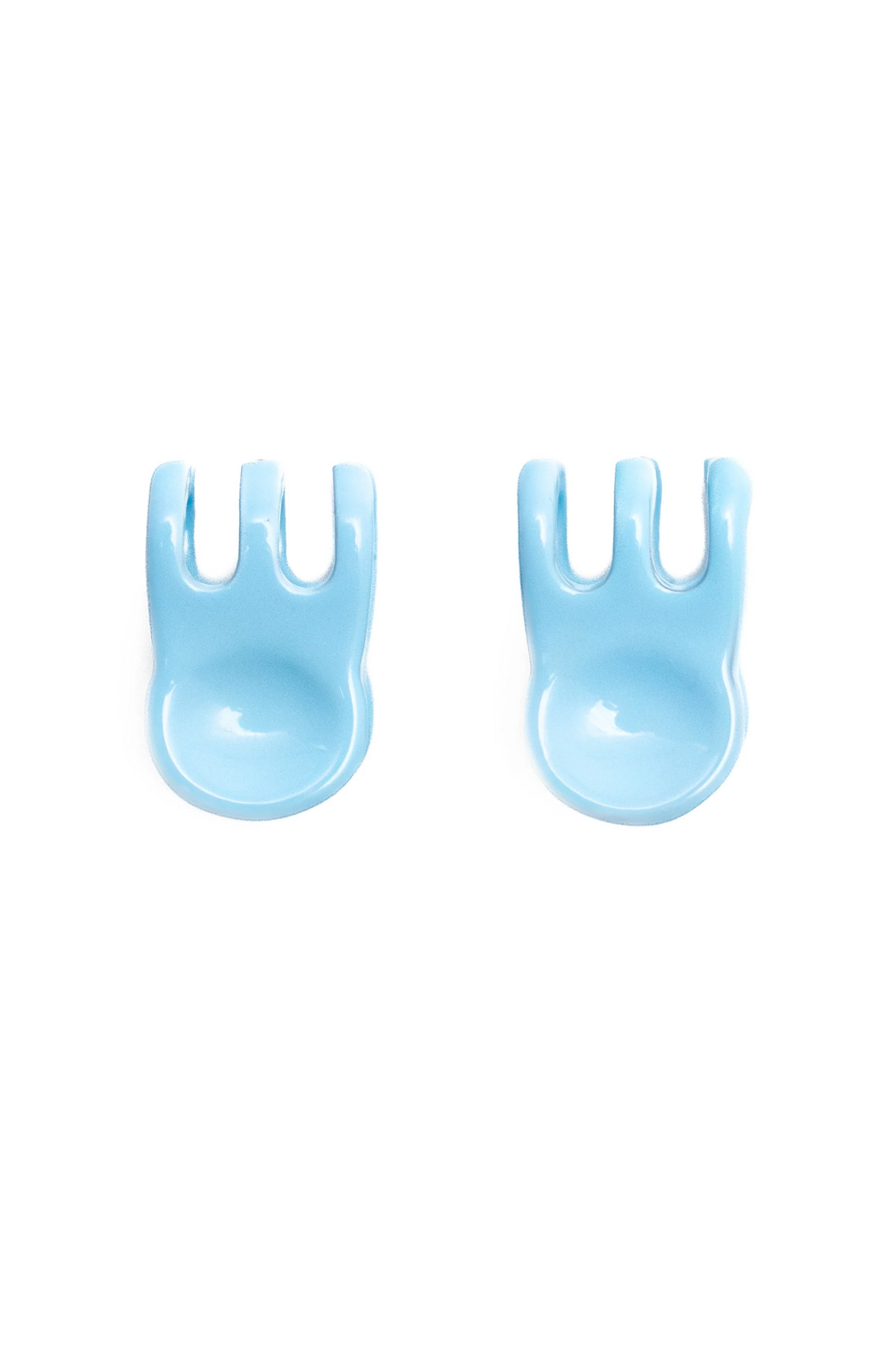 Mini Claw Clip Hoops in Sky