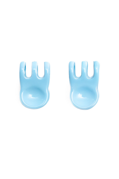 Mini Claw Clip Hoops in Sky