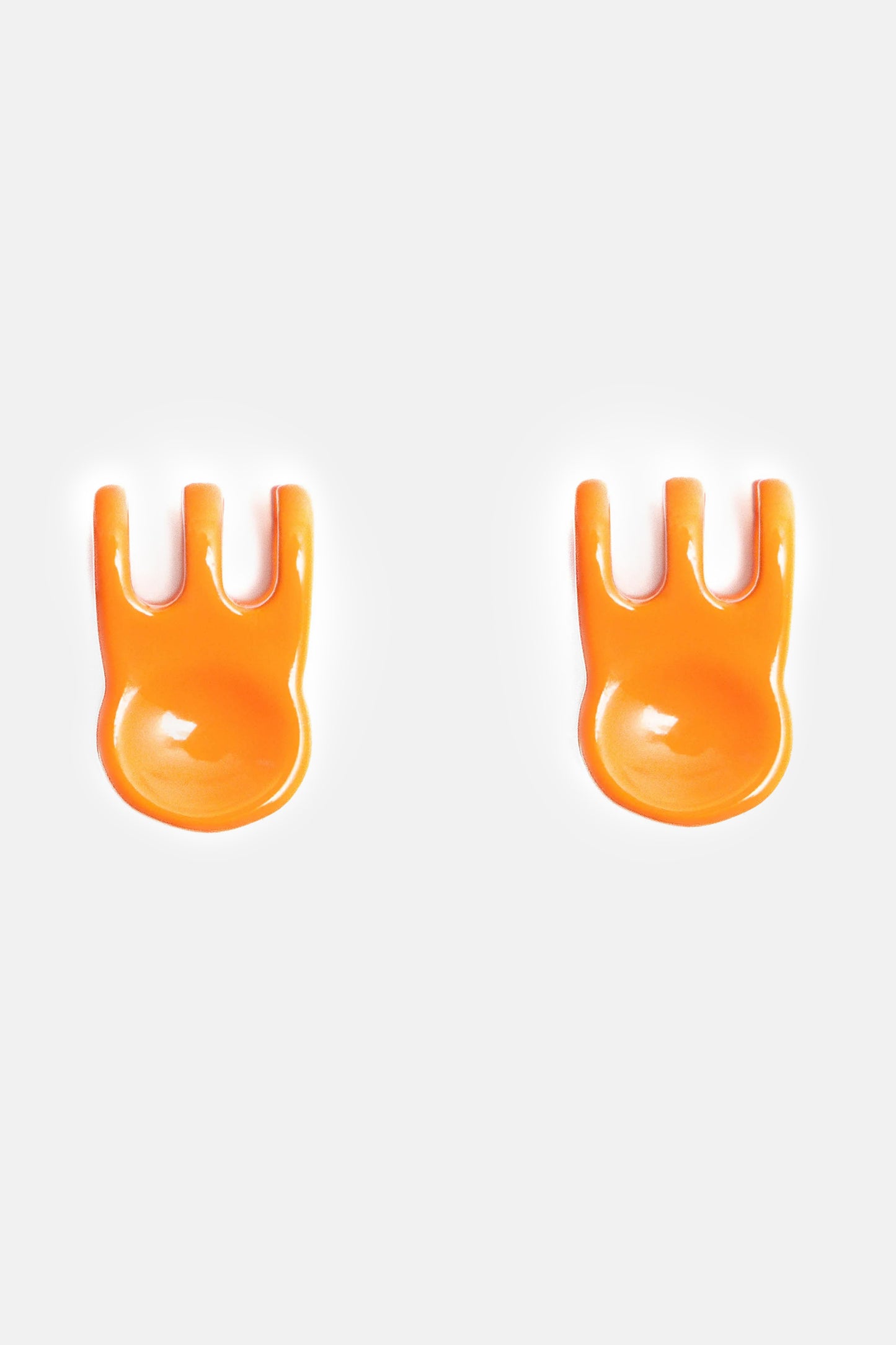 Mini Claw Clip Hoops in Clementine