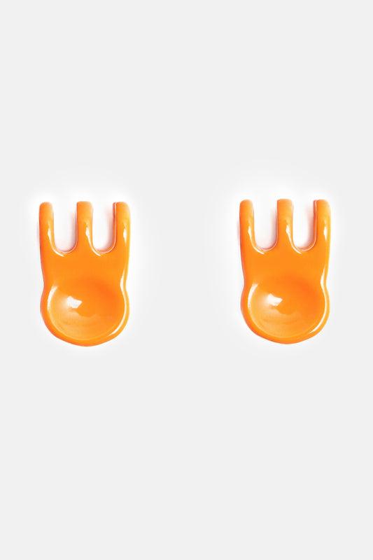 Mini Claw Clip Hoops in Clementine