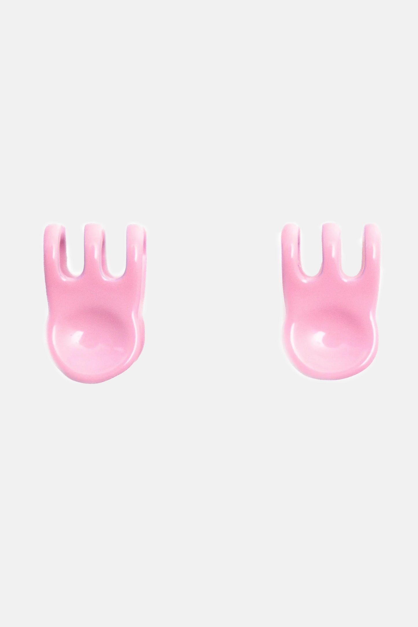 Mini Claw Clip Hoops in Guava
