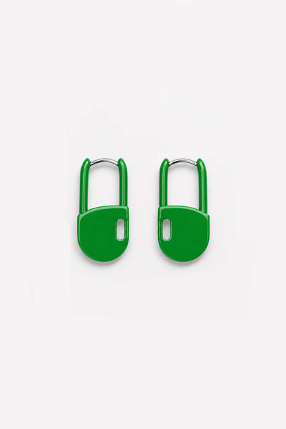 Stitch Marker Earrings in Lime