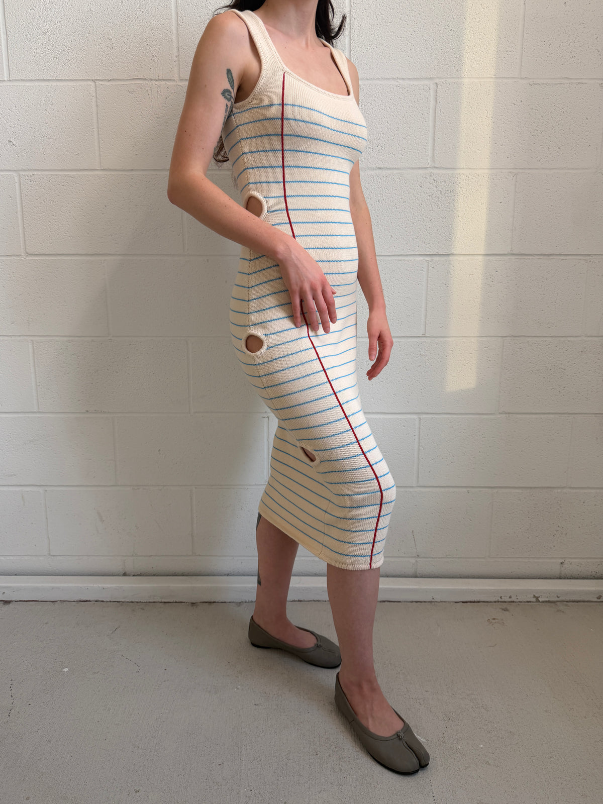 Sheet of Paper Knit Dress Sleeveless