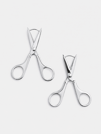 Scissor Earrings in Silver