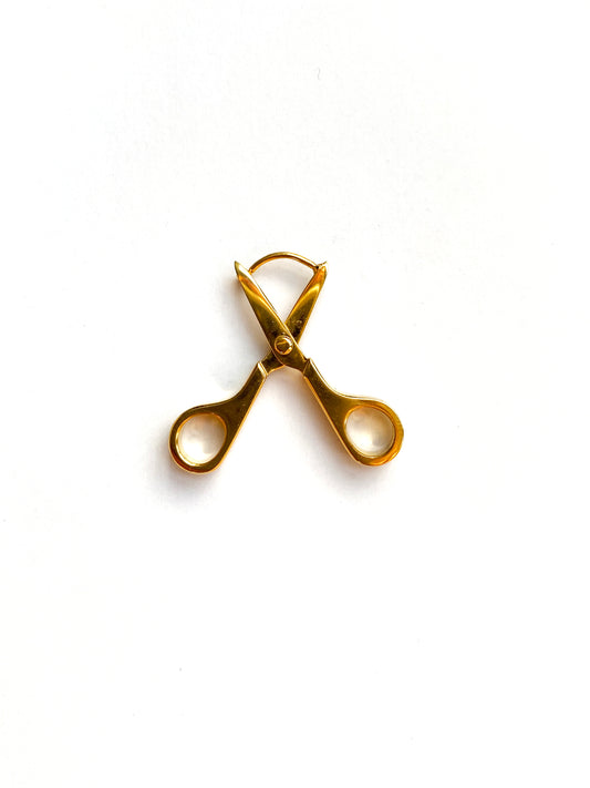 Mini Scissor Earrings in Gold
