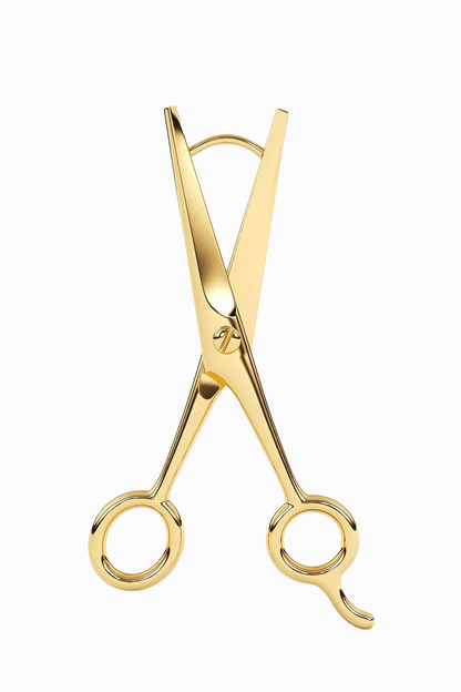 Hairdressing Shear Earrings in Gold