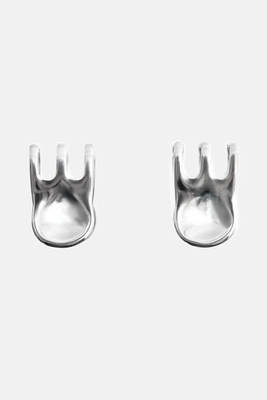 Mini Claw Clip Hoops in Sterling Silver