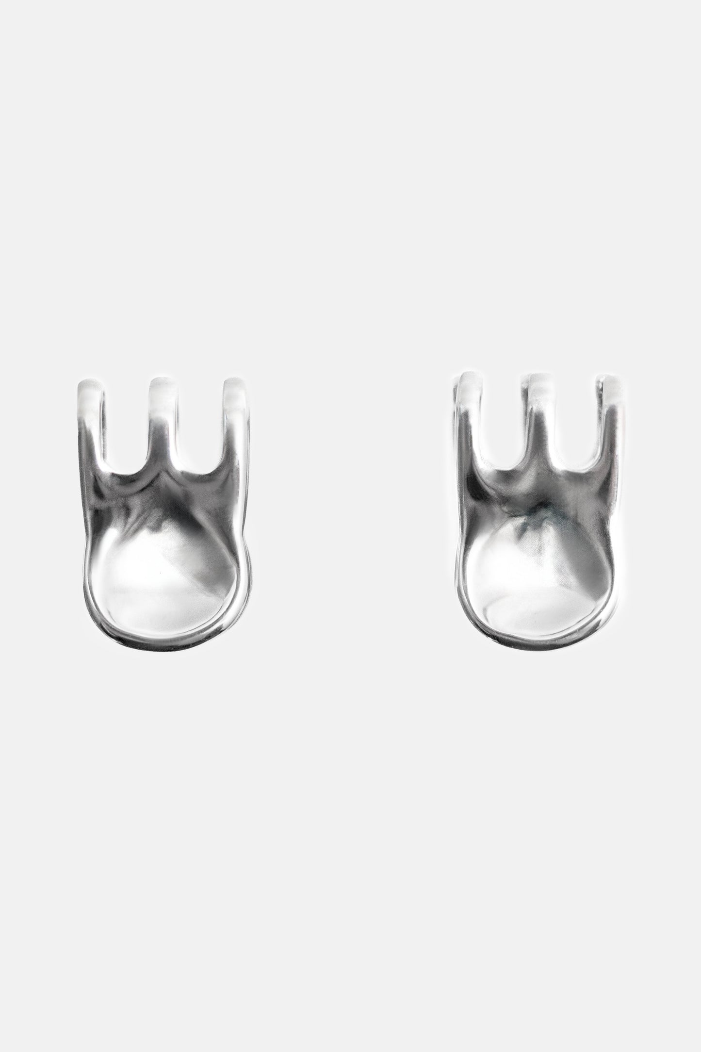 Mini Claw Clip Hoops in Stainless Steel