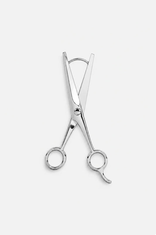Hairdressing Shear Earrings in Silver