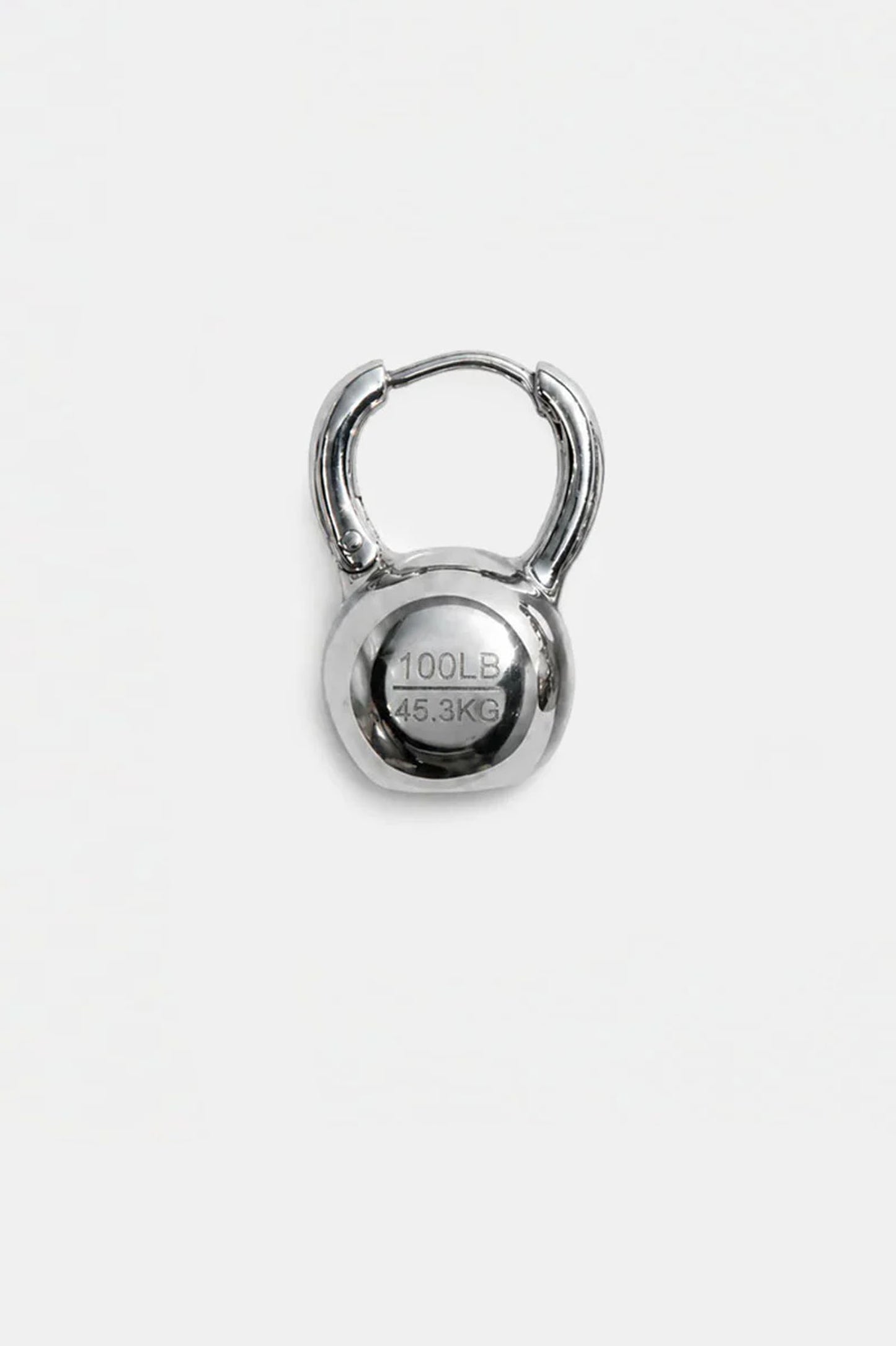 Kettlebell Earrings in Silver
