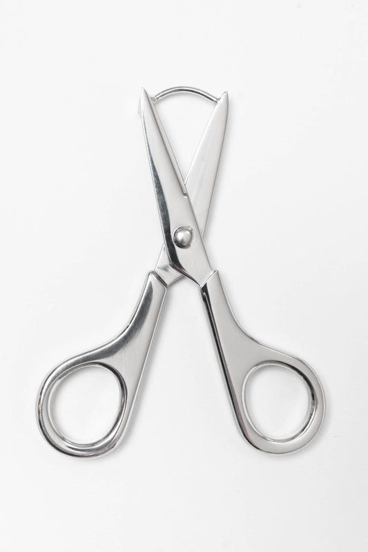 Scissor Earrings in Silver