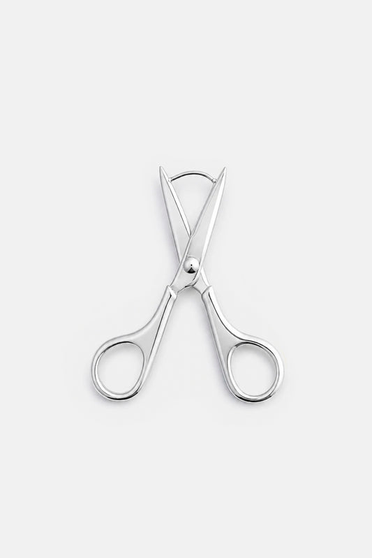 Scissor Earrings in Silver