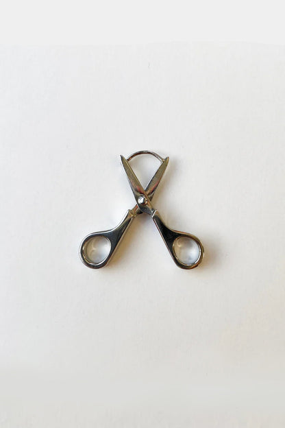 Mini Scissor Earrings in Silver