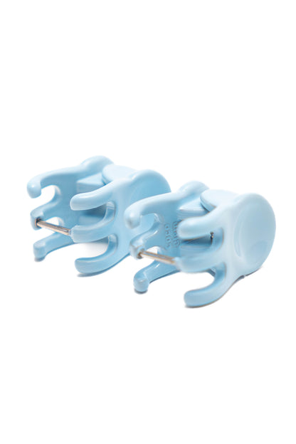 Mini Claw Clip Hoops in Sky