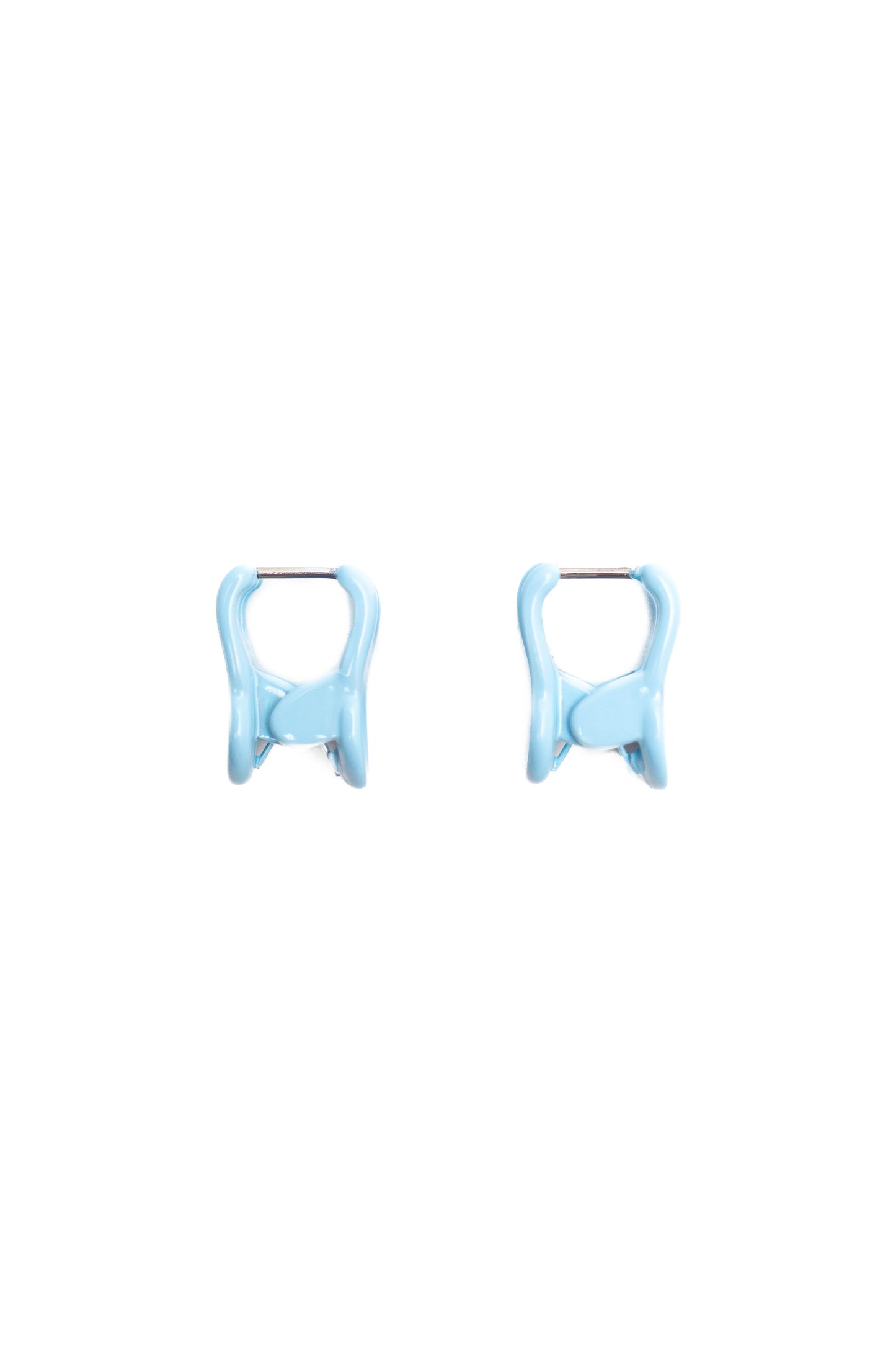 Mini Claw Clip Hoops in Sky