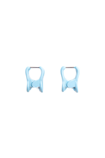 Mini Claw Clip Hoops in Sky