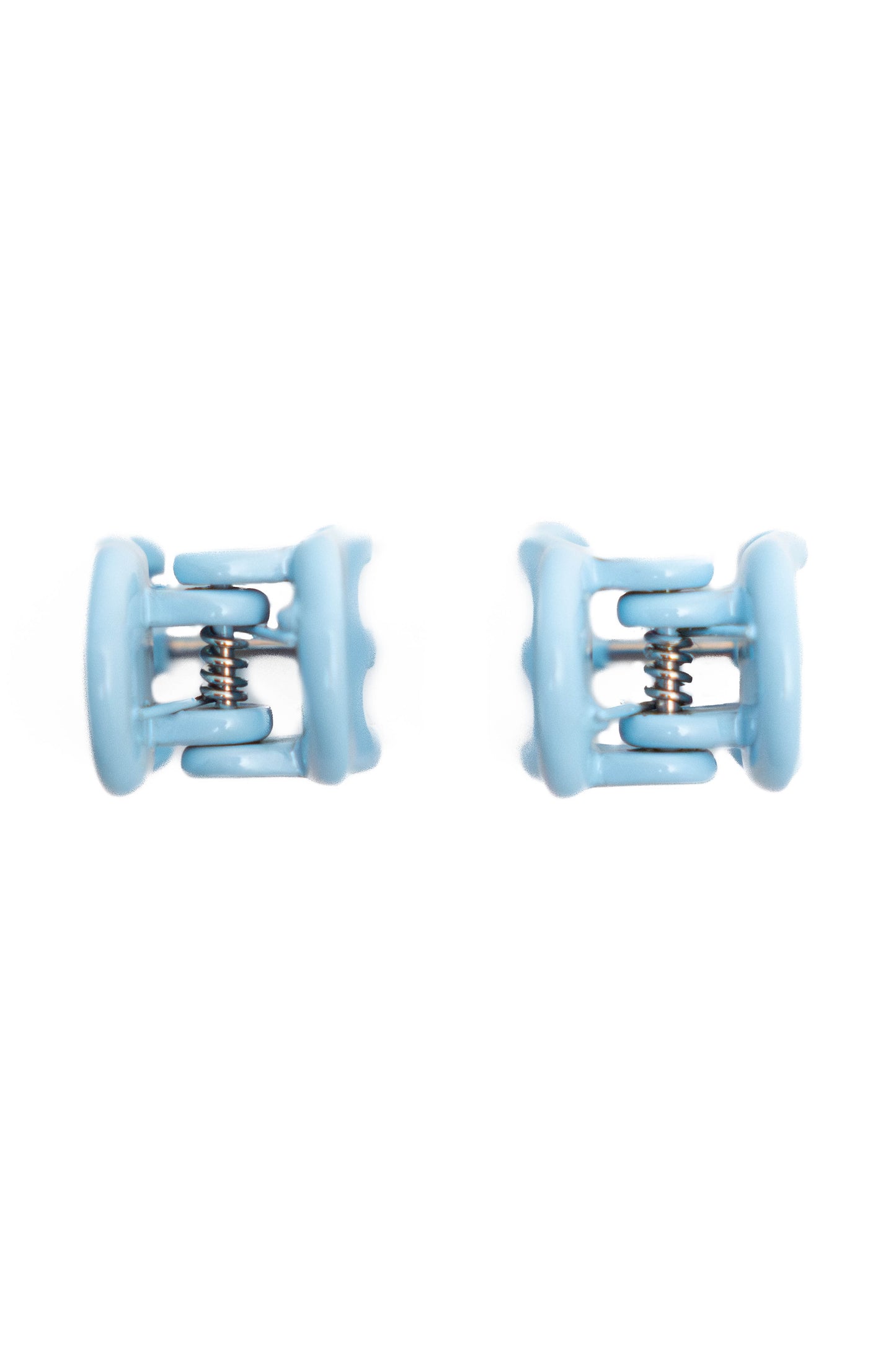 Mini Claw Clip Hoops in Sky