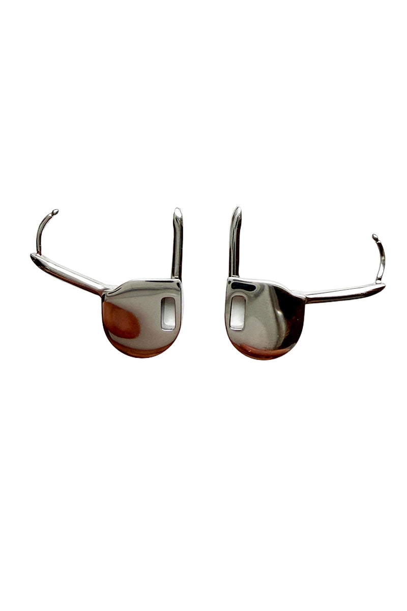 Stitch Marker Earrings in Silver